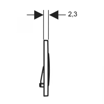 Clapetă de acționare, Geberit, Sigma 20, negru